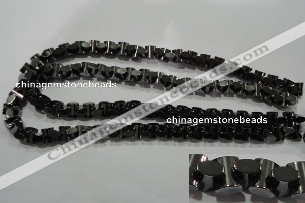 CHE243 15.5 inches 7*9mm bowknot hematite beads wholesale