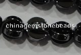 CHE245 15.5 inches 10mm curved moon hematite beads wholesale