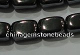 CHE249 15.5 inches 8*12mm cuboid hematite beads wholesale