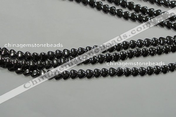 CHE256 15.5 inches 6*6mm heart hematite beads wholesale