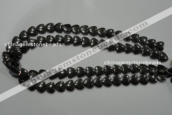 CHE259 15.5 inches 12*12mm heart hematite beads wholesale