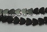 CHE268 15.5 inches 8*8mm heart hematite beads wholesale