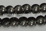 CHE271 15.5 inches 12mm flat round hematite beads wholesale