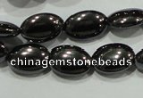 CHE276 15.5 inches 6*10mm oval hematite beads wholesale