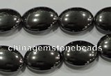 CHE279 15.5 inches 13*18mm oval hematite beads wholesale