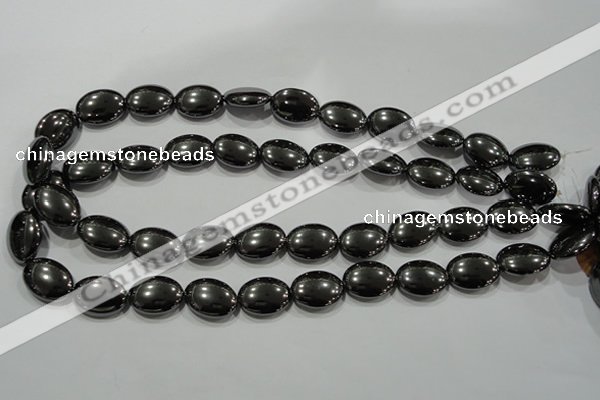 CHE279 15.5 inches 13*18mm oval hematite beads wholesale