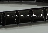 CHE286 15.5 inches 10*10mm square double drilled hematite beads wholesale