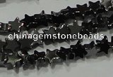 CHE292 15.5 inches 4mm star hematite beads wholesale