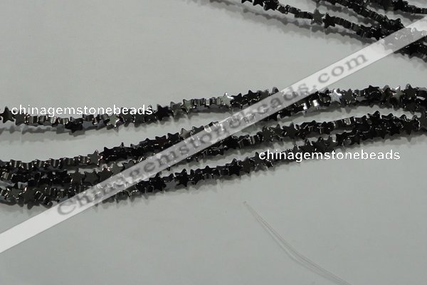 CHE292 15.5 inches 4mm star hematite beads wholesale