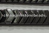 CHE297 15.5 inches 6*9mm hematite beads wholesale