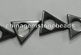 CHE300 15.5 inches 16*18mm triangle hematite beads wholesale
