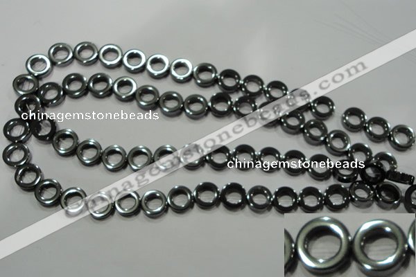 CHE302 15.5 inches 12mm donut hematite beads wholesale