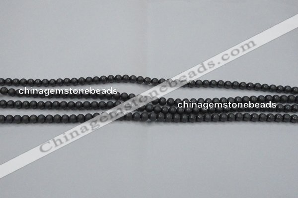 CHE401 15.5 inches 3mm round matte hematite beads wholesale