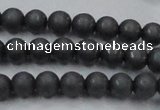 CHE403 15.5 inches 6mm round matte hematite beads wholesale