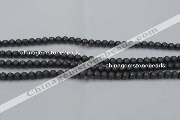 CHE403 15.5 inches 6mm round matte hematite beads wholesale