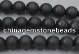 CHE404 15.5 inches 8mm round matte hematite beads wholesale