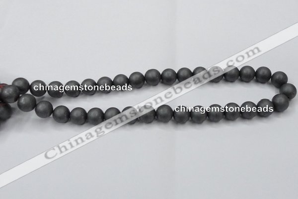 CHE405 15.5 inches 10mm round matte hematite beads wholesale