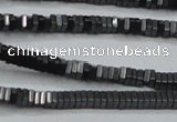 CHE411 15.5 inches 1*3*3mm square matte hematite beads wholesale