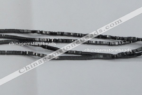 CHE412 15.5 inches 1*4*4mm square matte hematite beads wholesale