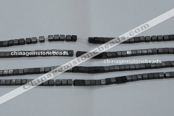 CHE416 15.5 inches 3*3mm cube matte hematite beads wholesale