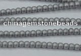 CHE418 15.5 inches 2mm round matte plated hematite beads wholesale