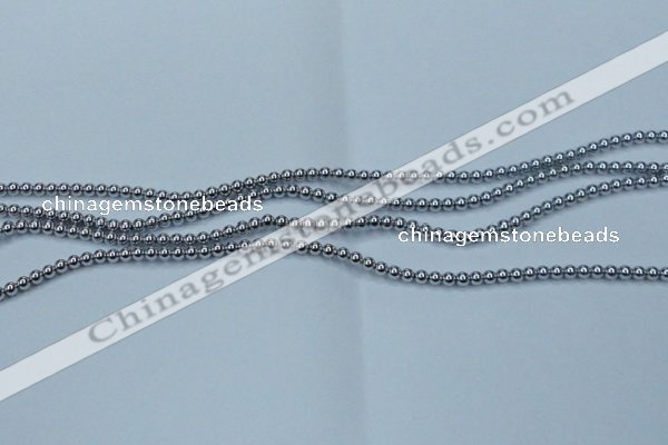 CHE421 15.5 inches 2mm round plated hematite beads wholesale