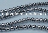 CHE422 15.5 inches 3mm round plated hematite beads wholesale