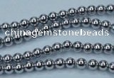 CHE422 15.5 inches 3mm round plated hematite beads wholesale