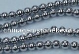 CHE423 15.5 inches 4mm round plated hematite beads wholesale