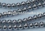 CHE424 15.5 inches 6mm round plated hematite beads wholesale