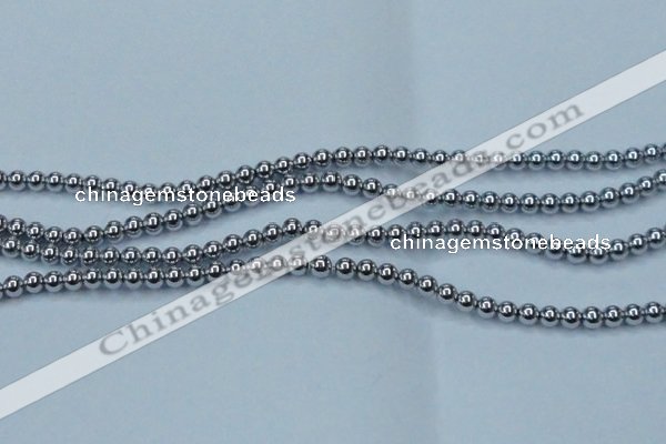 CHE424 15.5 inches 6mm round plated hematite beads wholesale