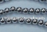 CHE425 15.5 inches 8mm round plated hematite beads wholesale