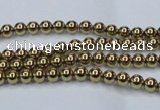 CHE430 15.5 inches 2mm round plated hematite beads wholesale