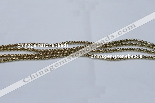 CHE430 15.5 inches 2mm round plated hematite beads wholesale