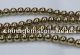 CHE431 15.5 inches 3mm round plated hematite beads wholesale