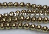 CHE433 15.5 inches 6mm round plated hematite beads wholesale