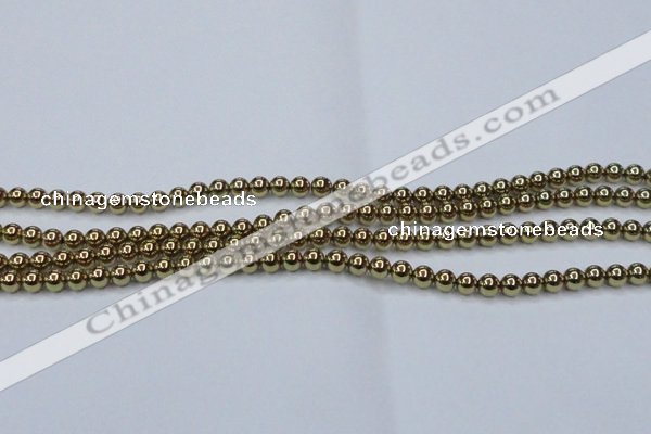 CHE433 15.5 inches 6mm round plated hematite beads wholesale