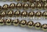 CHE434 15.5 inches 8mm round plated hematite beads wholesale