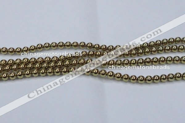 CHE434 15.5 inches 8mm round plated hematite beads wholesale