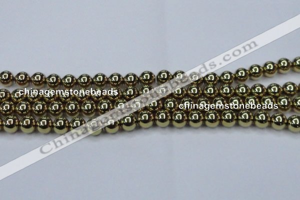 CHE436 15.5 inches 12mm round plated hematite beads wholesale