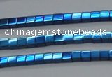 CHE455 15.5 inches 2*2mm cube plated hematite beads wholesale