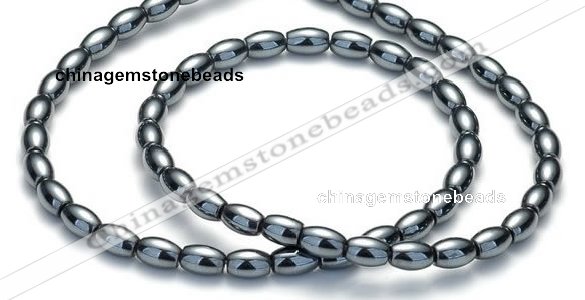 CHE50 15.5  inches 3*5mm rice shape hematite beads Wholesale