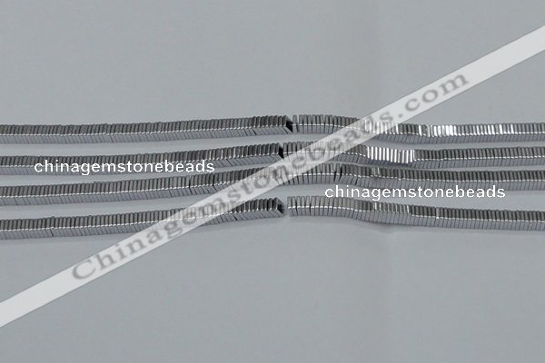 CHE565 15.5 inches 1*2*2mm square plated hematite beads wholesale