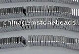 CHE568 15.5 inches 1*3*3mm square plated hematite beads wholesale