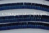 CHE574 15.5 inches 1*3*3mm square plated hematite beads wholesale