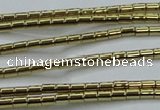 CHE596 15.5 inches 2*2.5mm tube plated hematite beads wholesale