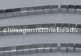 CHE598 15.5 inches 3*3mm cube plated hematite beads wholesale