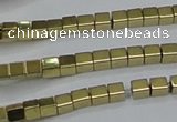 CHE599 15.5 inches 3*3mm cube plated hematite beads wholesale