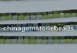 CHE602 15.5 inches 3*3mm cube plated hematite beads wholesale