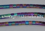 CHE603 15.5 inches 3*3mm cube plated hematite beads wholesale